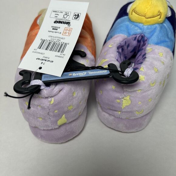 NWT Bluey Kids Size 7/8 Glow in The Dark Slipper Warm Bluey & Bingo - Picture 6 of 7